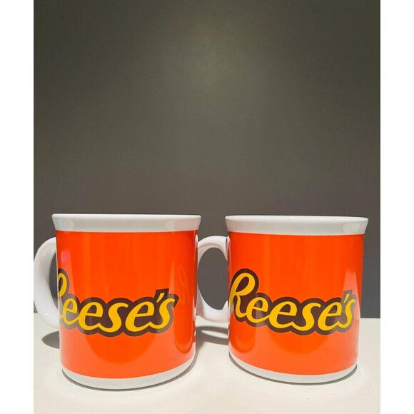 Vintage Galerie Reese’s Mugs – Set of 2 | Peanut Butter Cup Coffee Cups | 90s - Picture 4 of 8